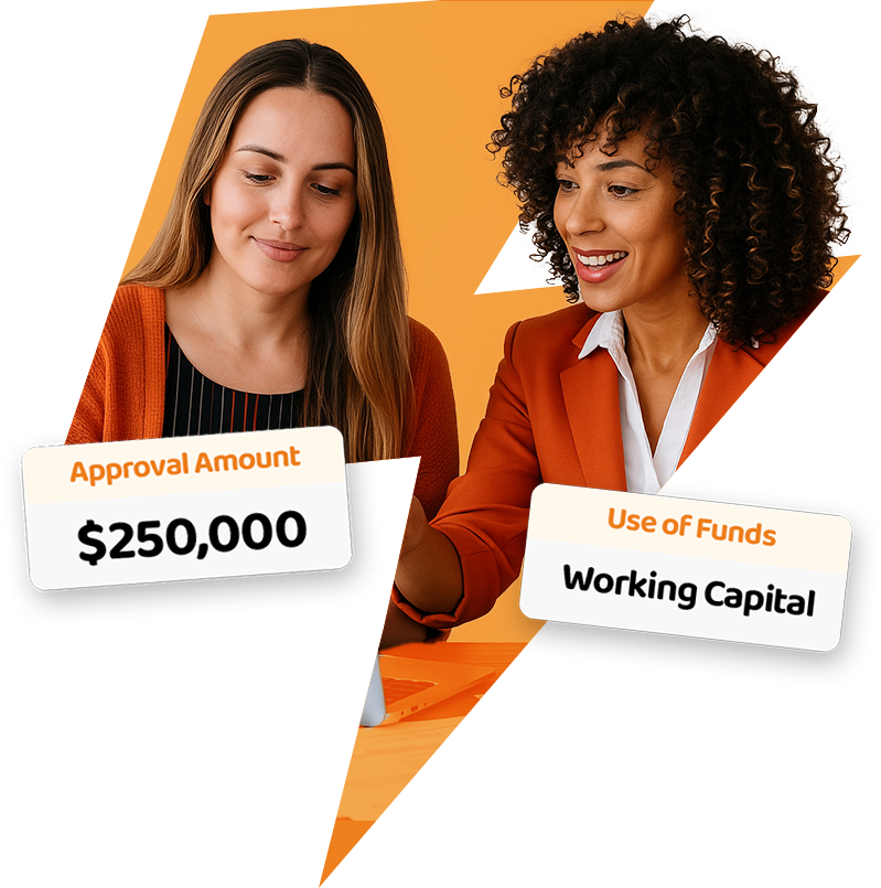 Person using phone to apply for funding